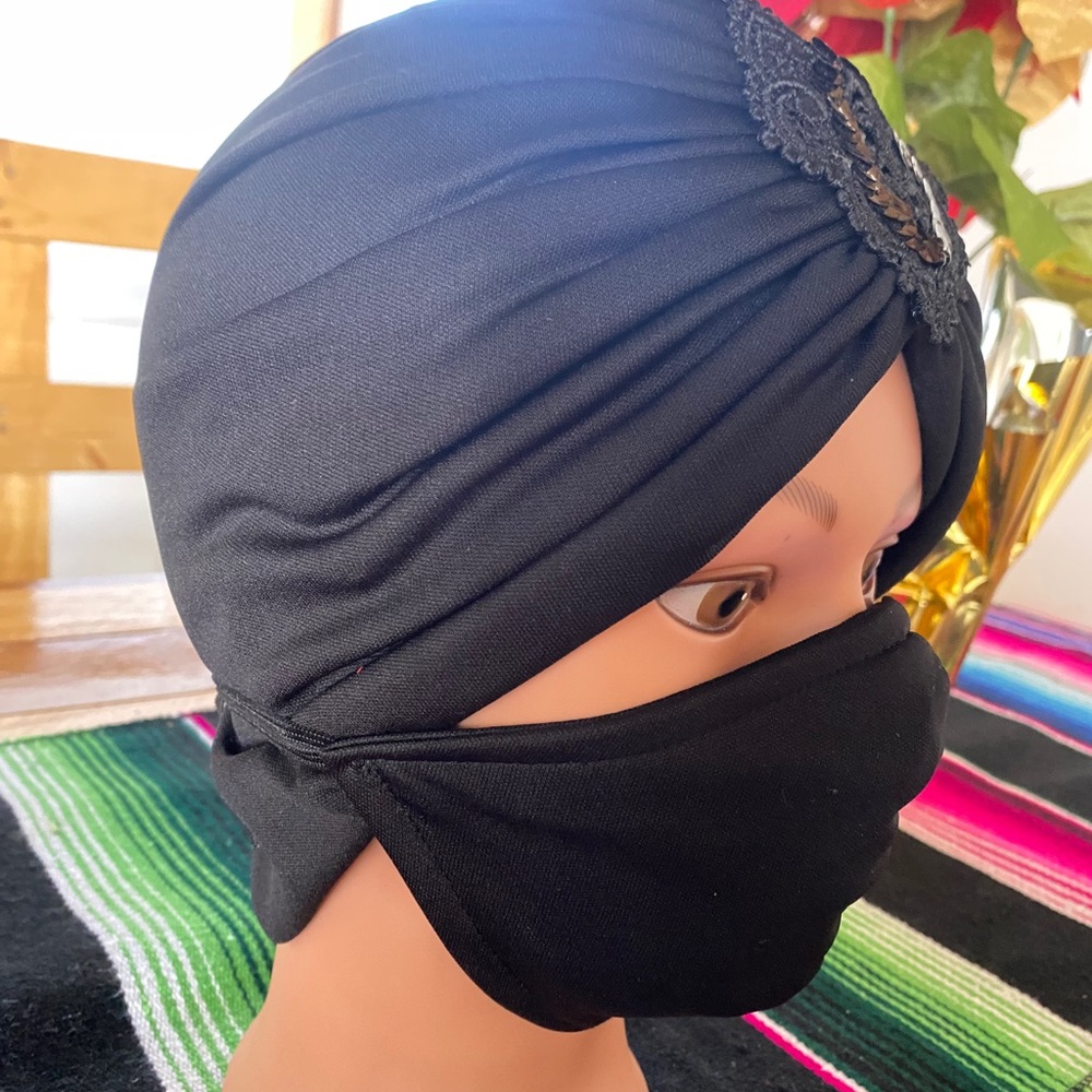 Turban with matching mask